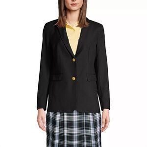 NWOT- Lands’ End School Uniform Women's Hopsack Blazer, Black, size 16